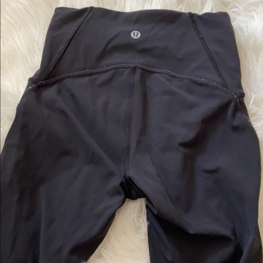 Lululemon leggings mesh sides shown